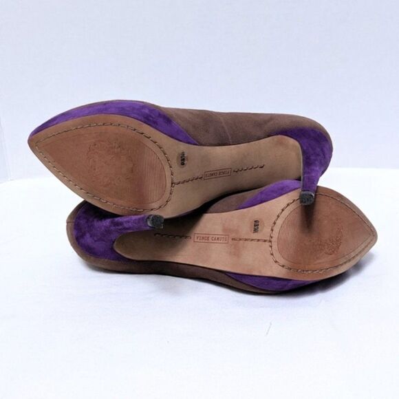 VINCE CAMUTO Ritz Suede Tan Platform Pumps 6.5 - Picture 6 of 8